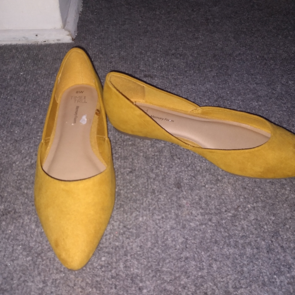 Faux Suede Pointy Toe Flats